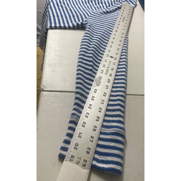 Lilly Pulitzer Cassi Popover Cane Blue Tropez Stripe Long Sleeve Sz XL Terry - Picture 5 of 12